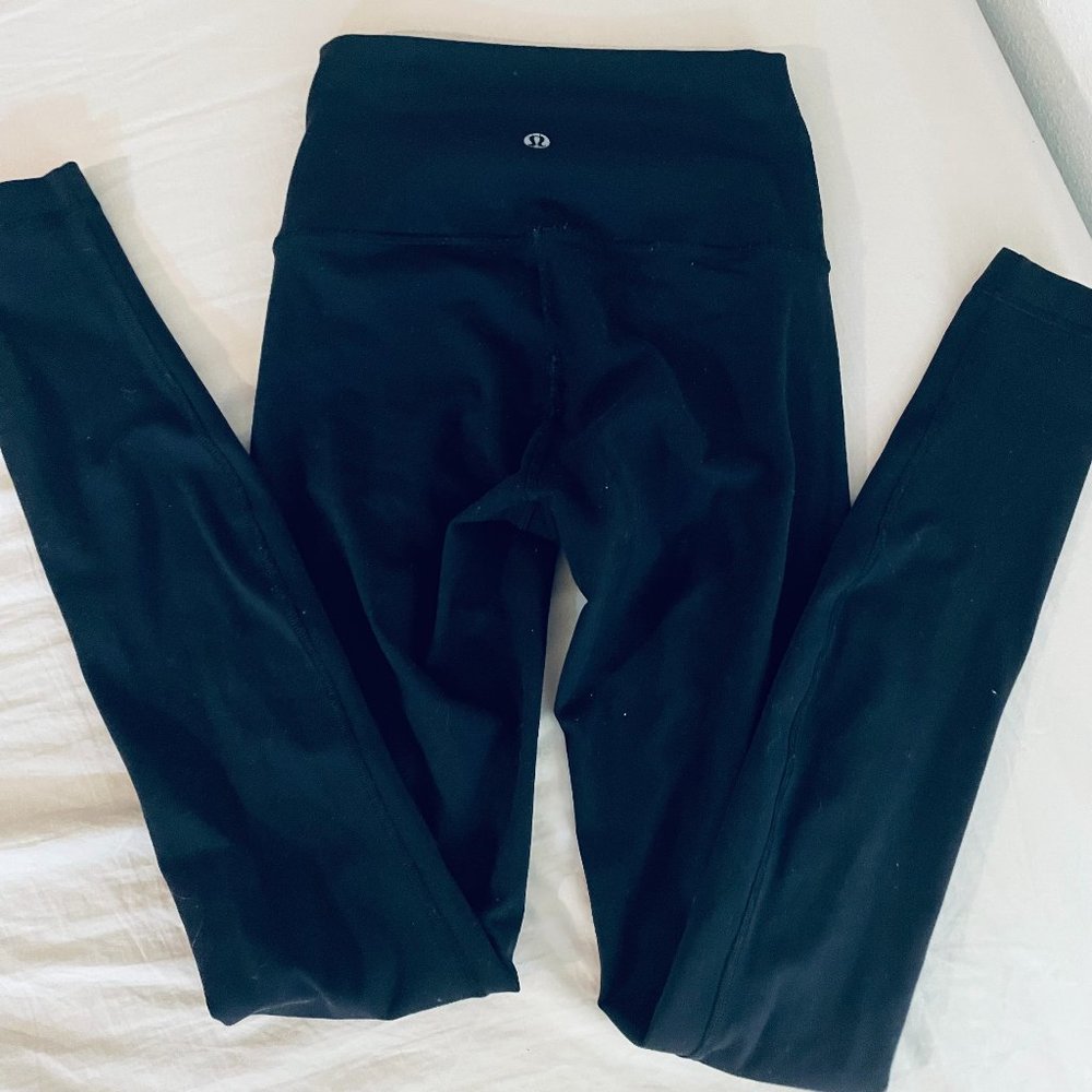 Black lululemon leggings-- Size 2, Good condition